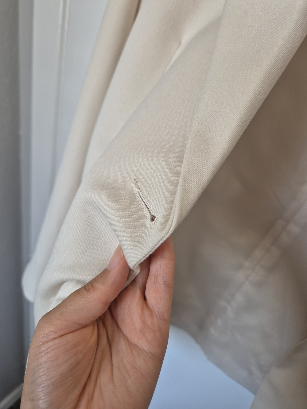 Cream Women's Tailored Blazer - Picture 4 of 5